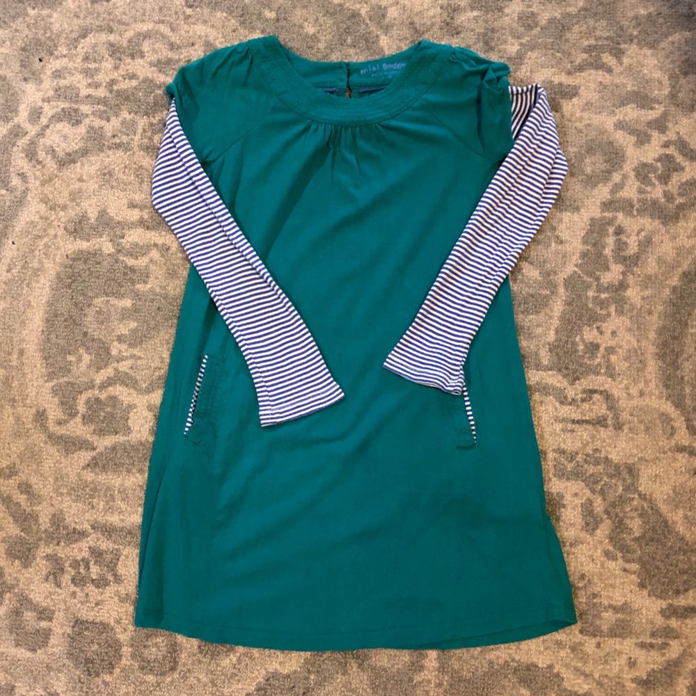 Mini Boden Green Dress Size 7/8